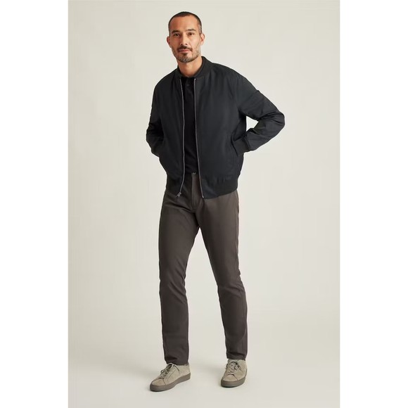 Bonobos The Boulevard Mens S Water Repellent Collar Bomber Jacket BLACK $189 - Picture 3 of 8